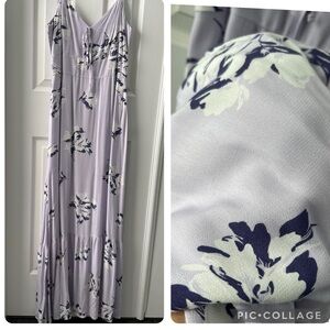 Farrah Lavender Floral Maxi Dress from Morning Lavender, size S